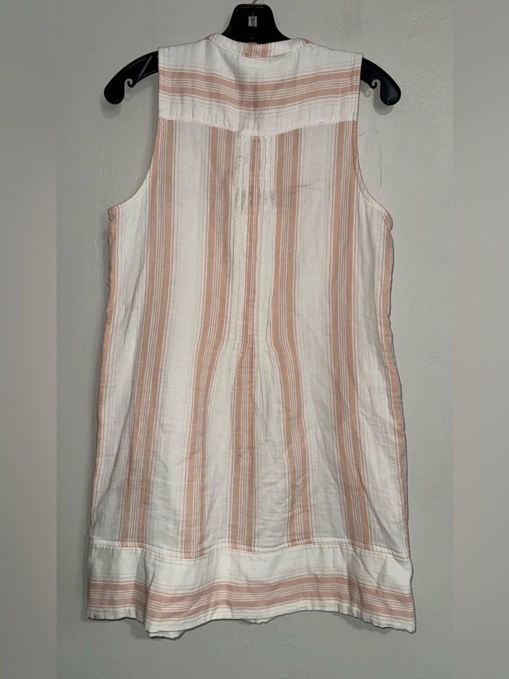 Faherty Cream and Blush Striped Sleeveless Mini Dress - Picture 11 of 14